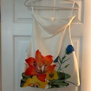 Runaway the Label Mini Tube Strapless Floral Print Dress
